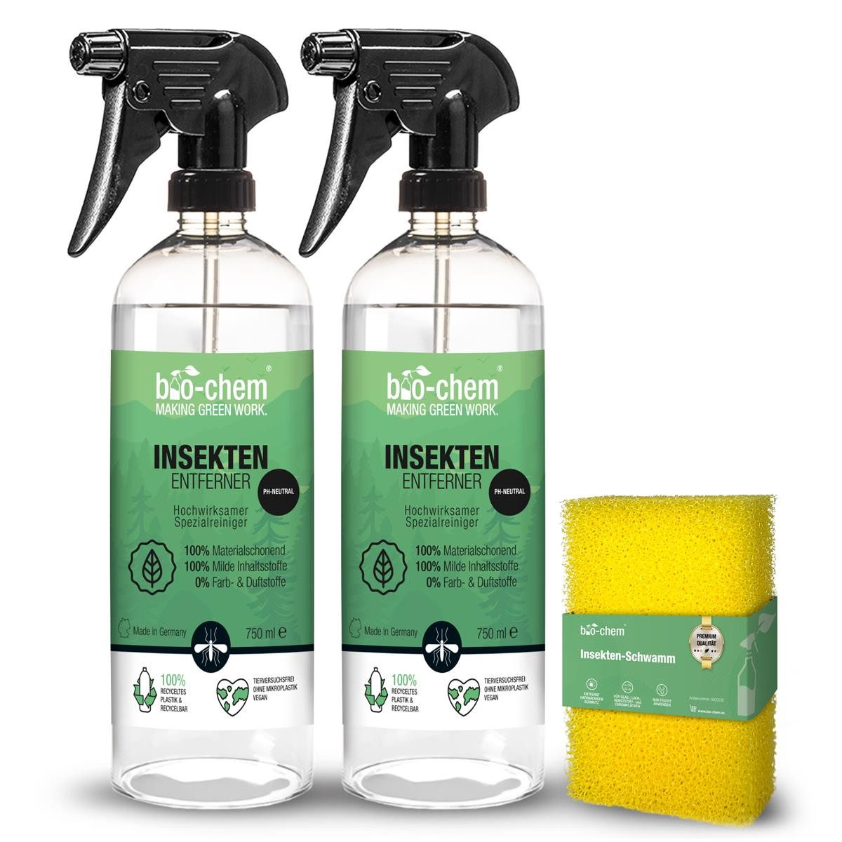bio-chem Insekten-Entferner inkl. Schwamm – pH-neutral Insektenentferner