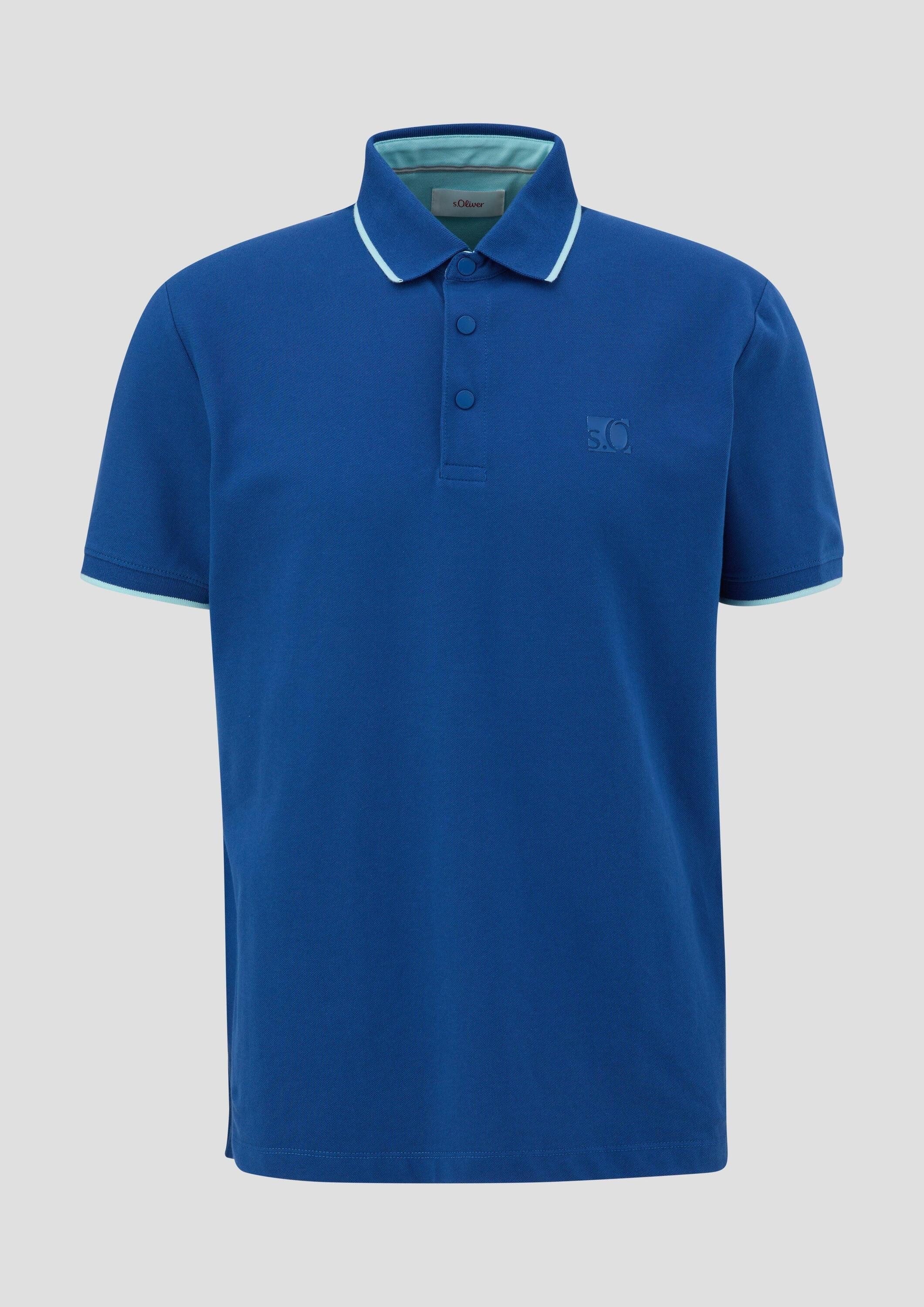 s.Oliver Kurzarmshirt Polo-Shirt Poloshirt mit Logo