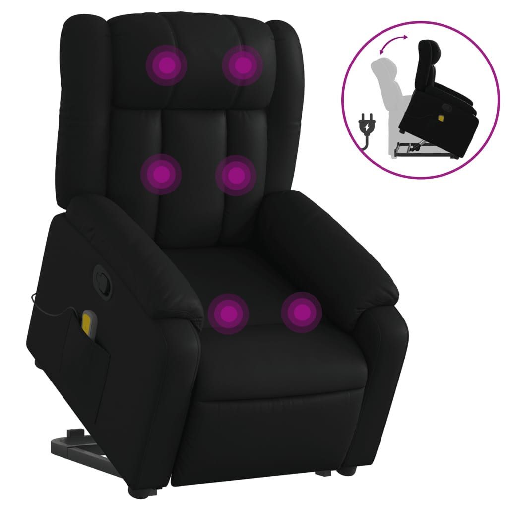 vidaXL Sessel Massagesessel mit Aufstehhilfe Schwarz günstig online kaufen