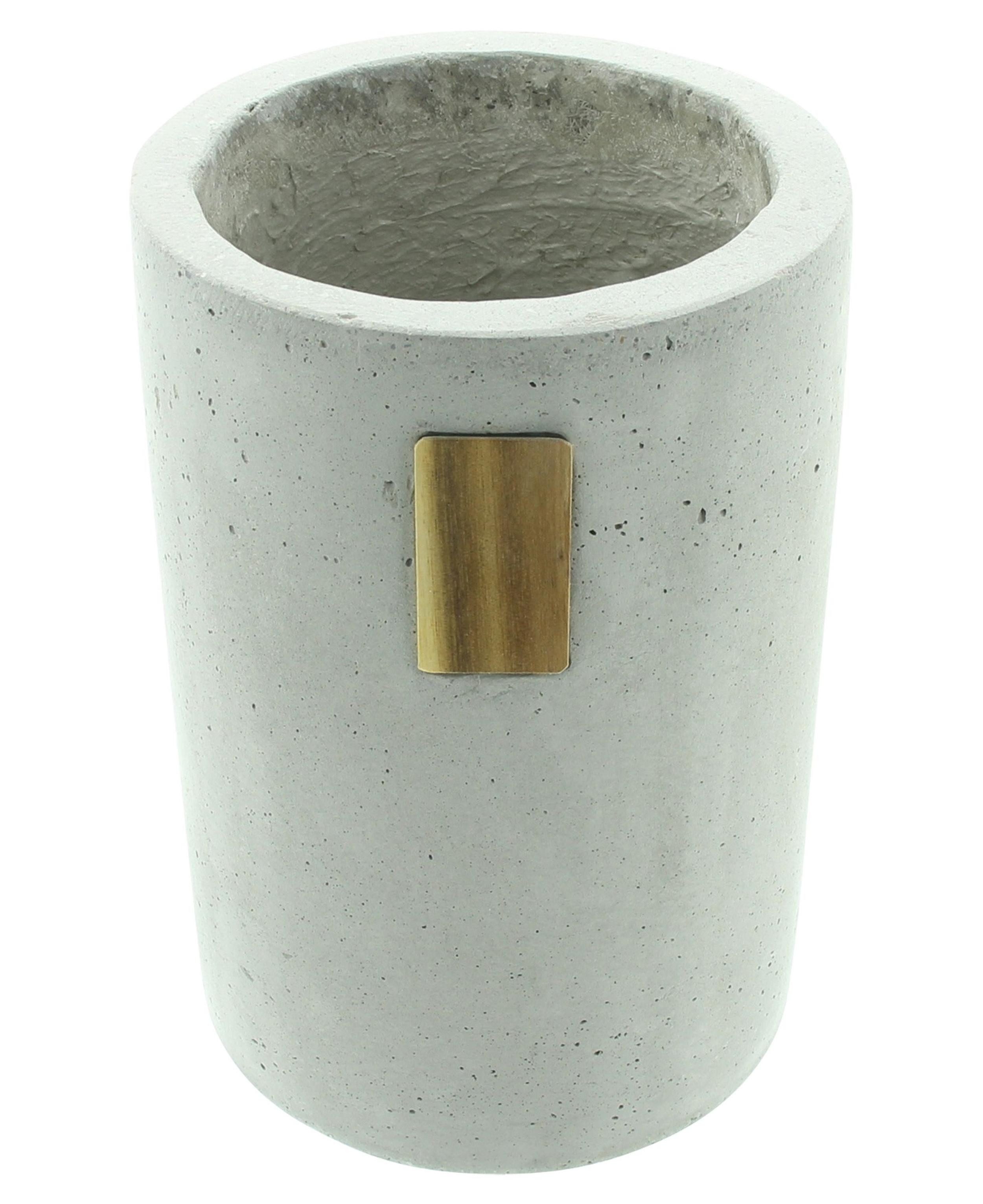 Dekovase Dekovase Übertopf Tube Beton grau – Pflanztopf, Blumentopf