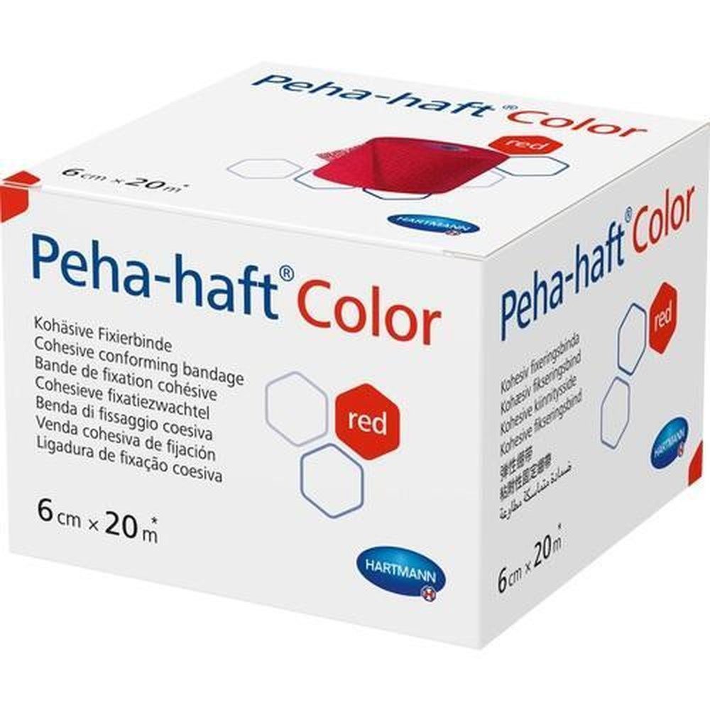 Peha-haft Bandage PEHA-HAFT Color Fixierb.latexfrei 6 cmx20 m rot 1St