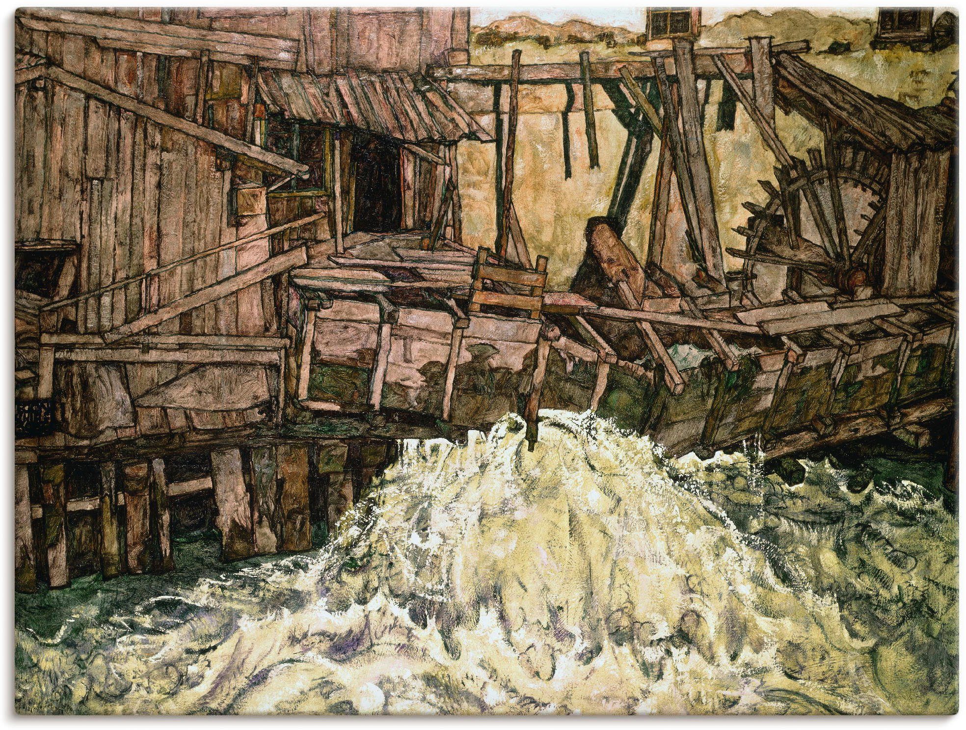 Wandbild Die Alubild, Größen versch. in (1 Artland oder 1916, Poster Leinwandbild, Gebäude Wandaufkleber St), Mühle. als
