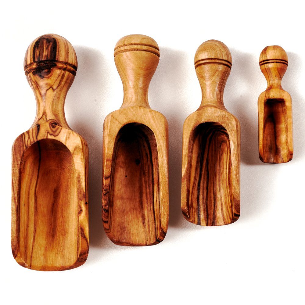 dasOlivenholzbrett Messlöffel Gewürzschaufel aus Olivenholz, Olivenholz8cm