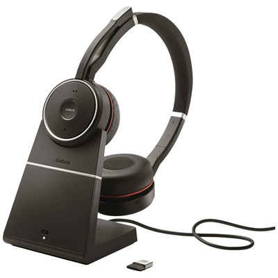 Jabra Evolve 75 Second Edition, inkl. Lade- und Kopfhörer (Headset, inkl. Lade- und Dockingstation, Lautstärkeregelung)