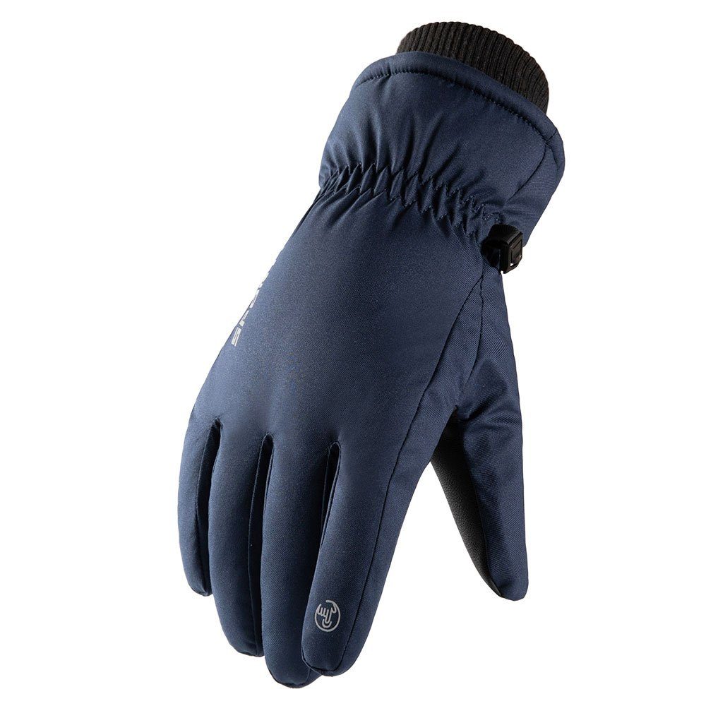 Thermo Blau Warm Wasserdichte Touchscreen Herren Damen Skihandschuhe Handschuhe Sunicol Winterhandschuhe Winddichte Fahrrad Sporthandschuhe für Motorrad