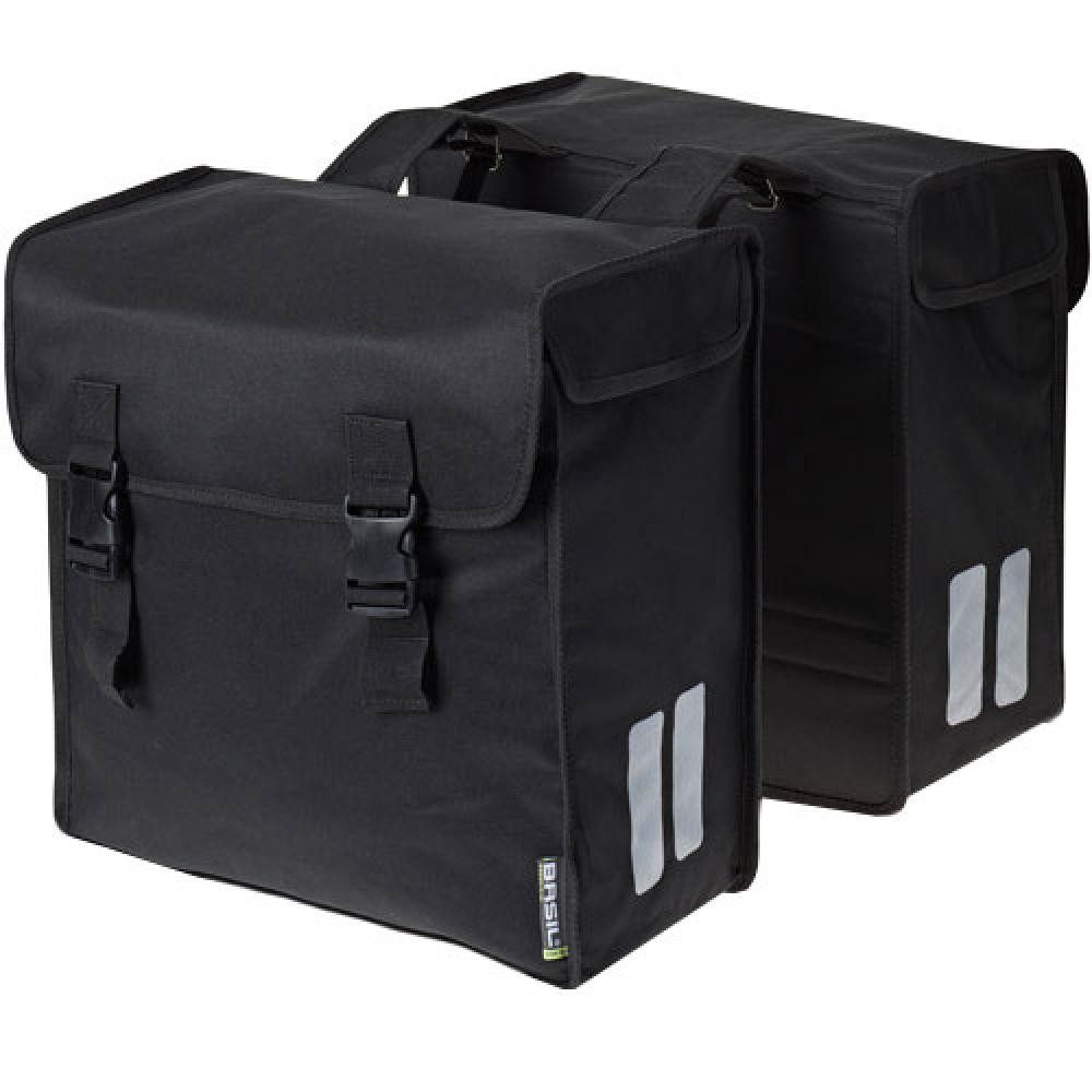 Fahrradtasche Basil Mara 3XL Doppelte Fahrradtasche, 52L, schwarz, wasserabweisendes