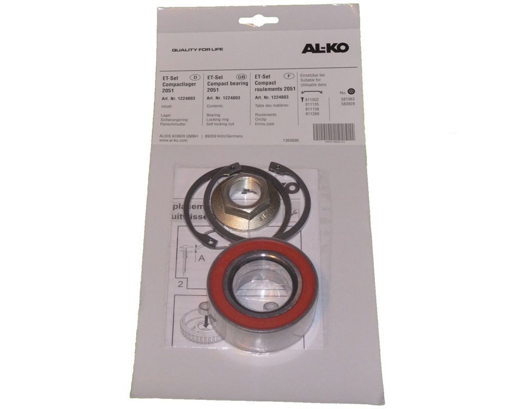 Anhänger ALKO Radlager 1224803 Lager 72/39x37 mm + Zubehör - Kompaktlager