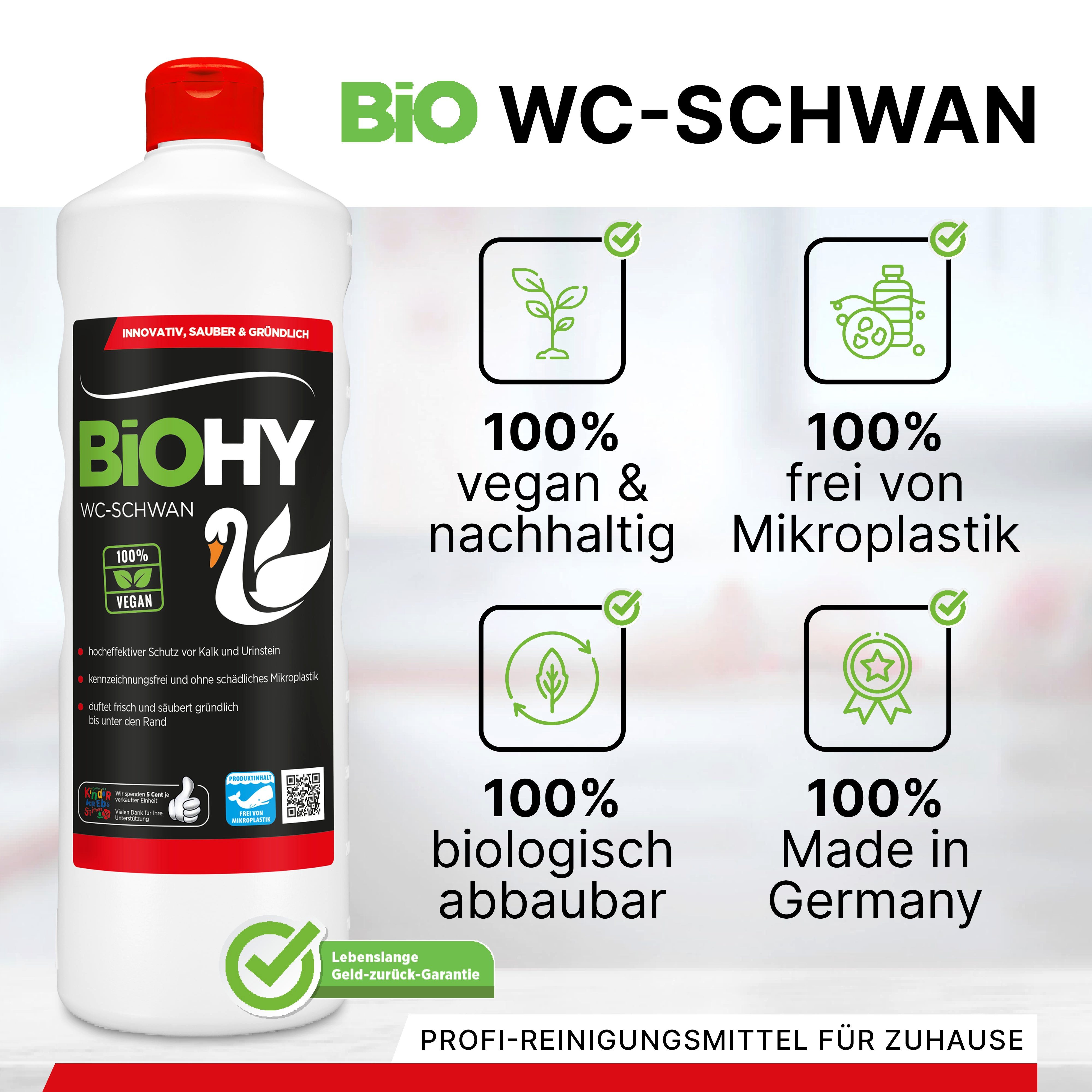 BiOHY WC-Schwan 12er Pack (12 x 1 Liter Flasche) WC-Reiniger (12-St)