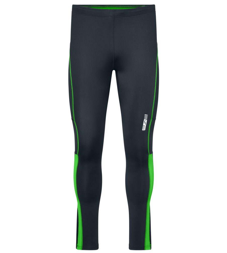 James & Nicholson Laufhose Vielseitige Herren Laufhose Running Tights JN480 Atmungsaktive Mesheinsätze