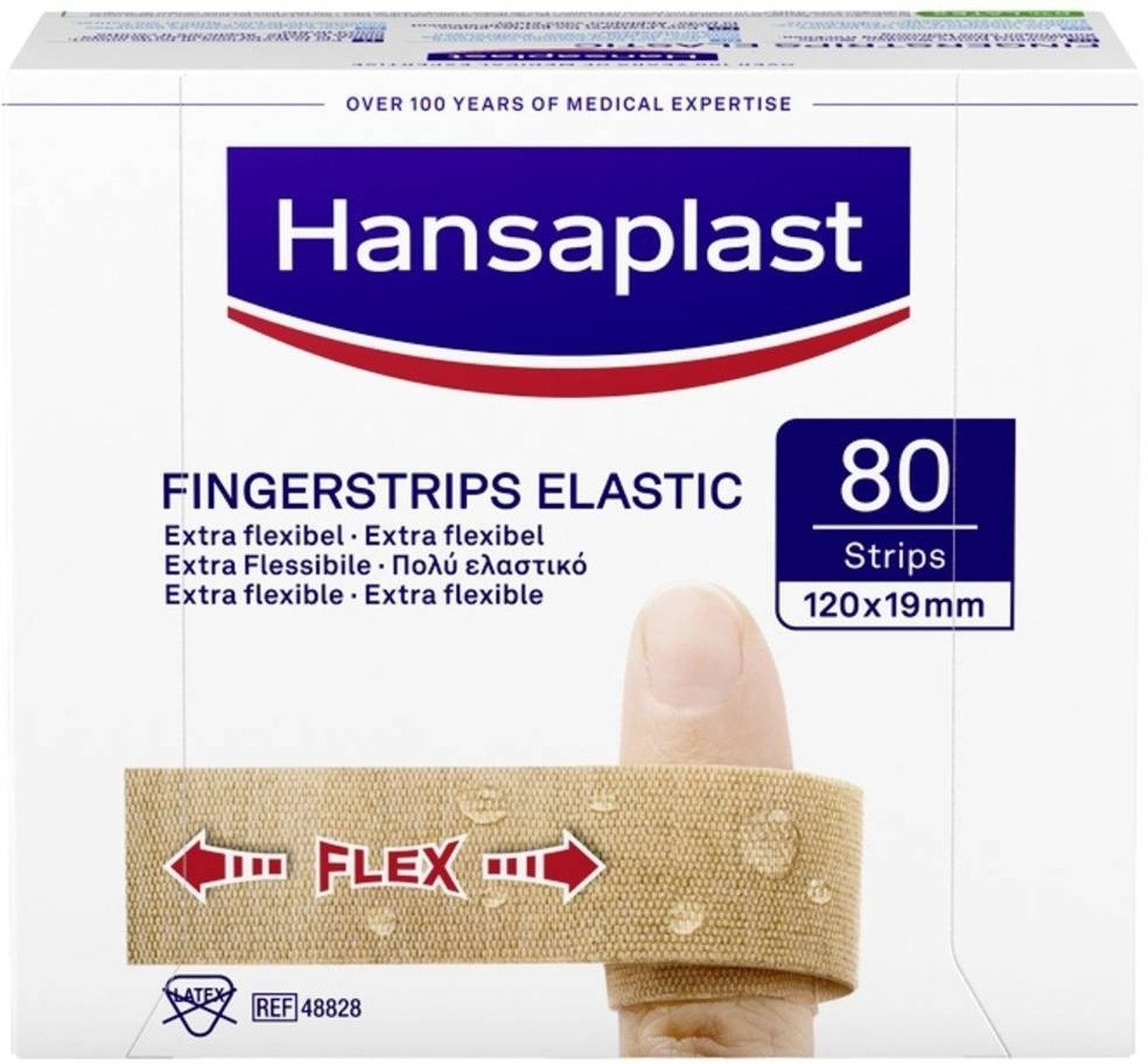 Erste-Hilfe-Set Wundpflaster Hansaplast Elastic Fingerverband 12x2cm 80 Stück.