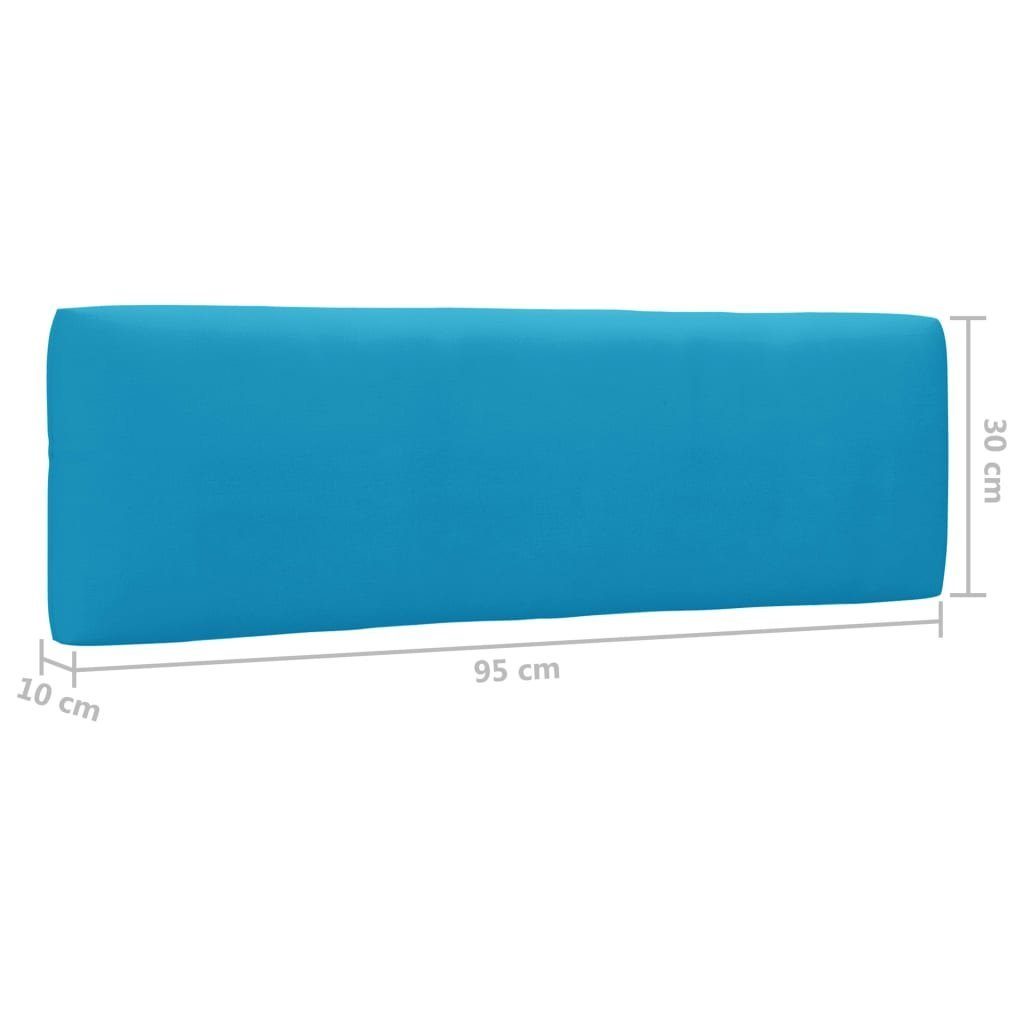 vidaXL Loungesofa Garten-Mittelsofa aus Blau Imprägniert, Teile Schwarz Kiefernholz Schwarz 1 Paletten