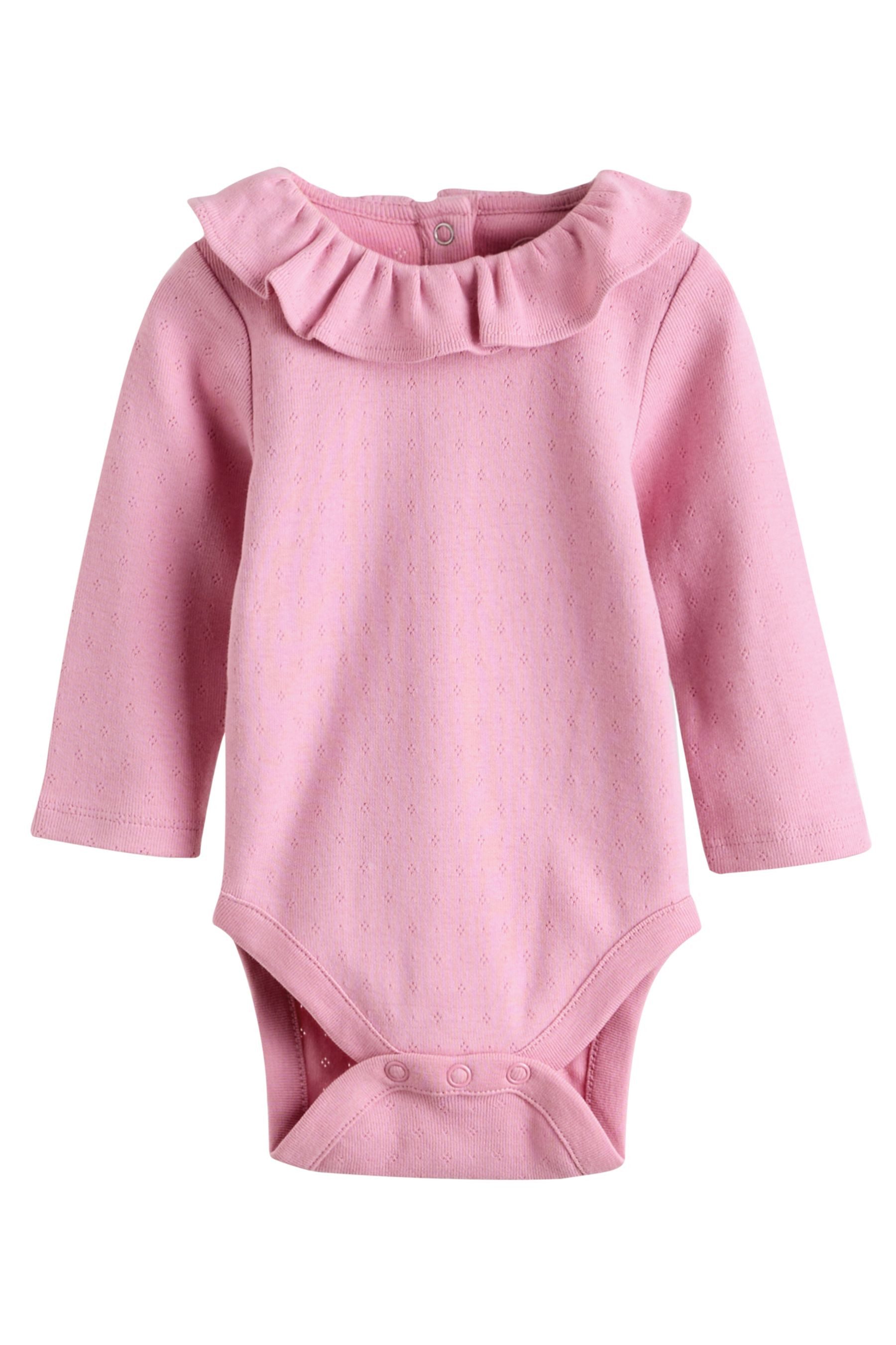 Next Langarmbody Baby Langarm-Bodysuits mit Rüschen im 4er-Pack (4-tlg)