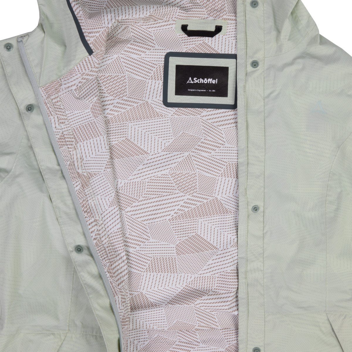 Schöffel Regenjacke Bavella Damen Regenmantel, Kapuze, Jacket, Anorak, Regenbekleidung