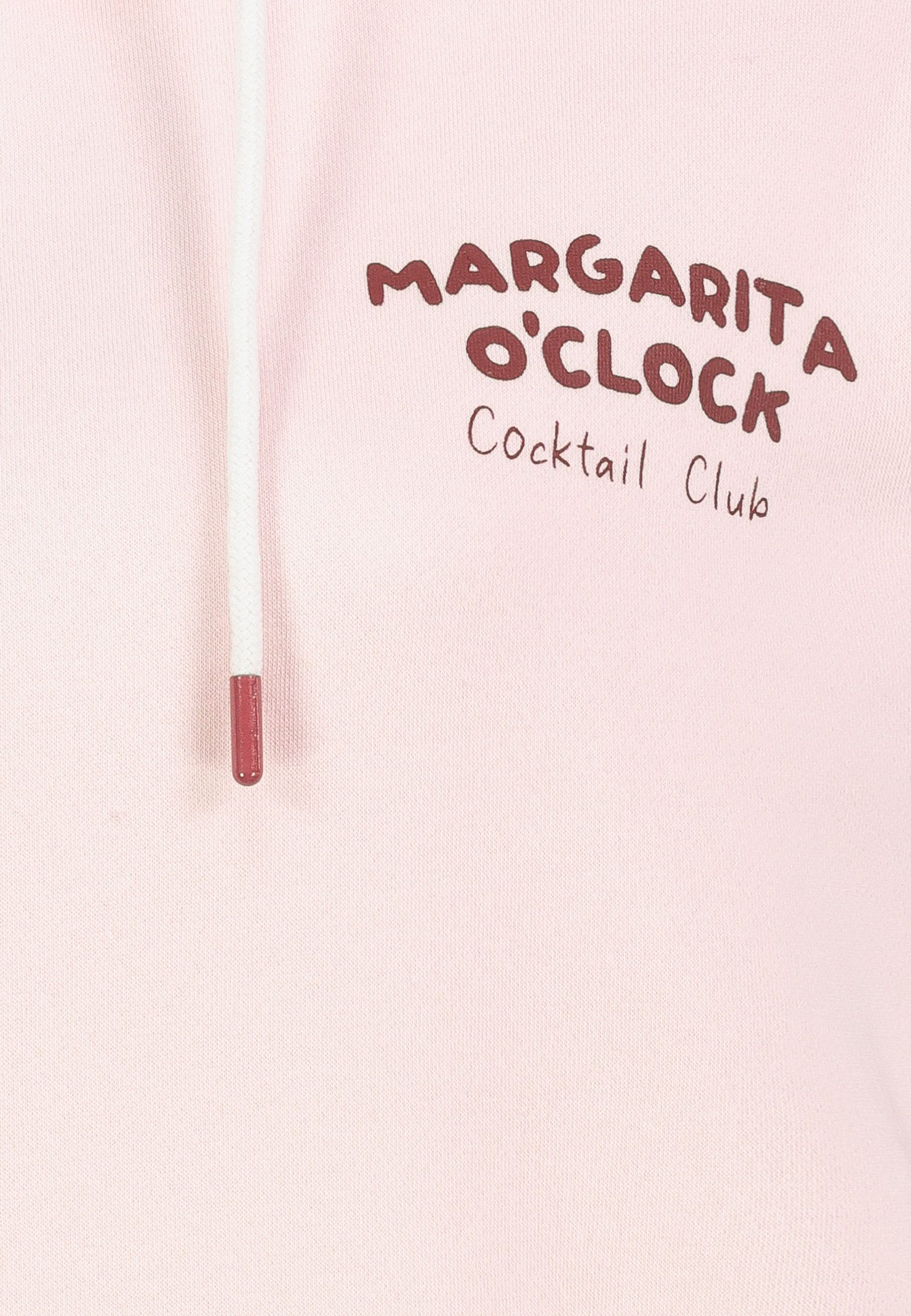 SUBLEVEL Hoodie mit Margarita O'Clock Aufdruck, Kängurutasche Sweat Motiv
