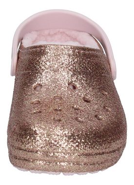 Crocs Classic Glitter Lined Clog 207462-2UB Hausschuh Gold Barely Pink