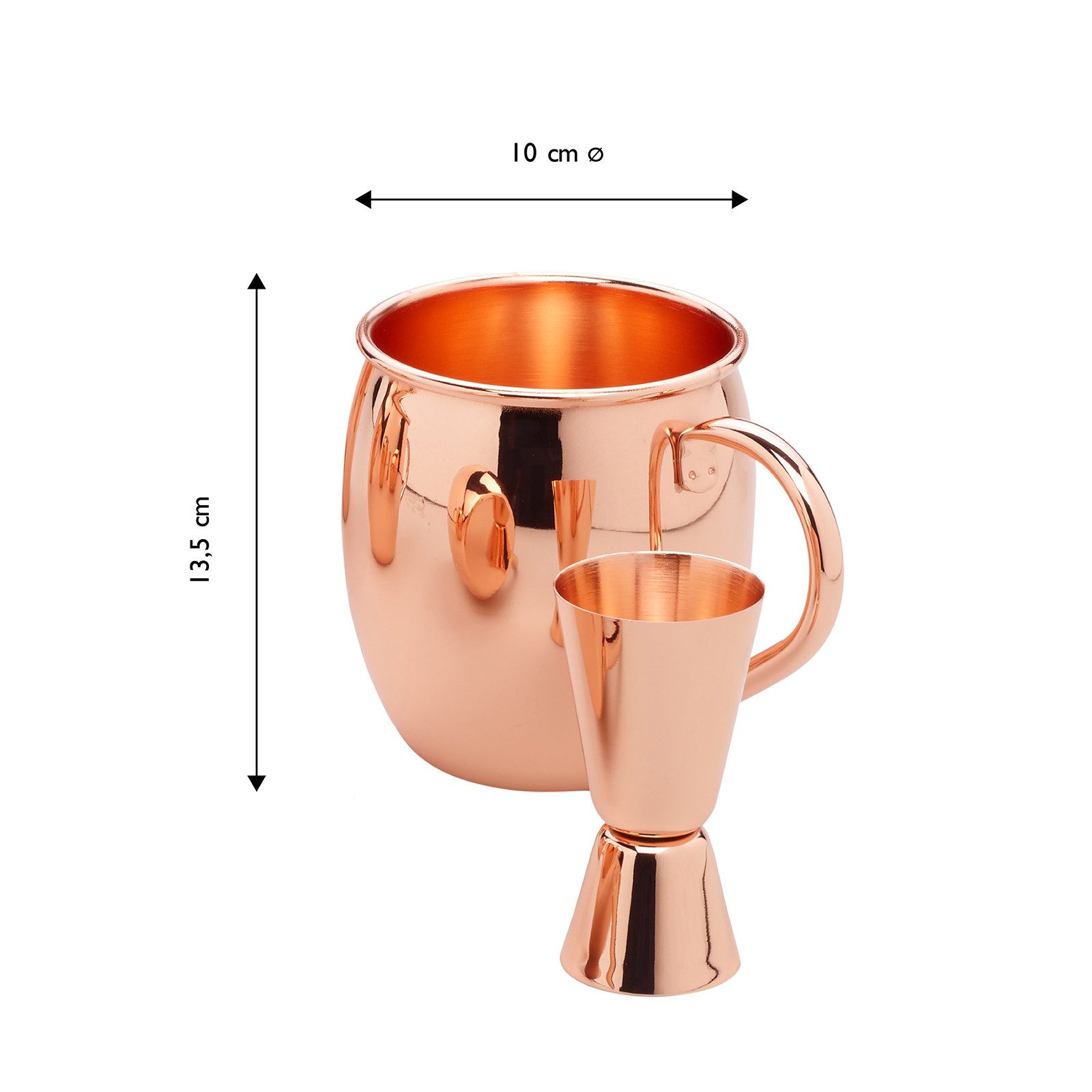 ECHTWERK Tasse EW-MM-1755G Moscow Mule Kupferbecher 5tlg, 5-tlg., Edelstahl – Bild 2 von 4