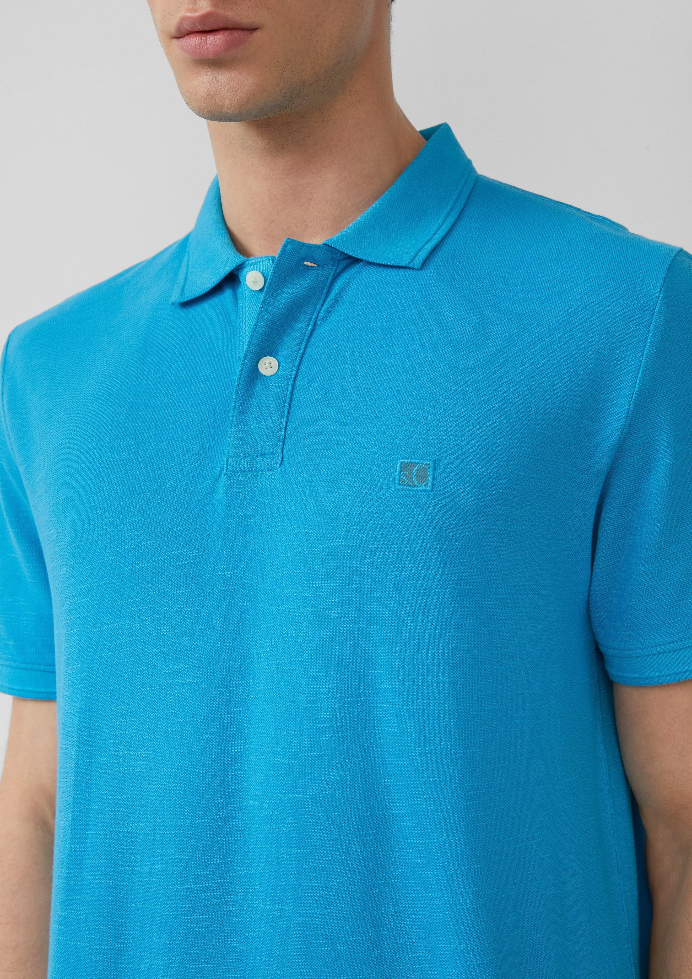 s.Oliver Kurzarmshirt Poloshirt mit kleinem Labelpatch günstig online kaufen