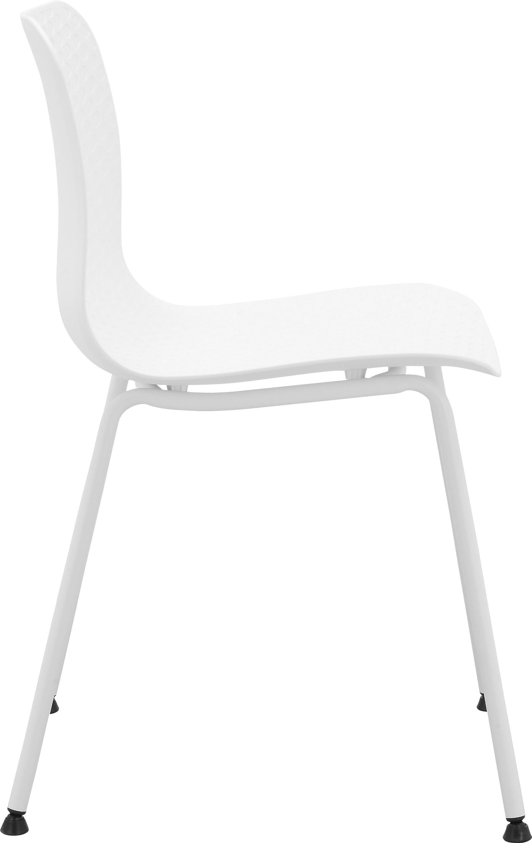 INOSIGN Esszimmerstuhl aus 2er weiß Sitzhöhe Set Esrange mit St), (2 cm Kunststoff, erhältlich, im 45 Sitzschale