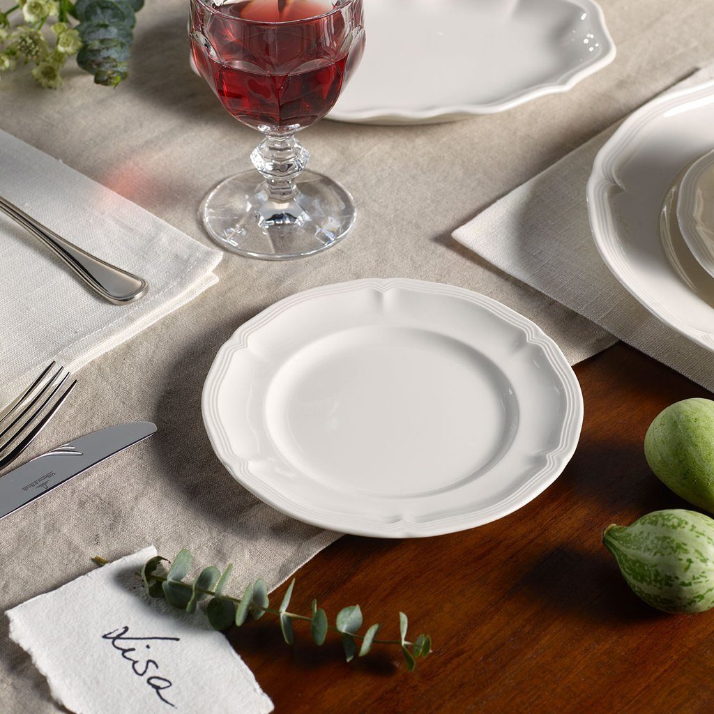 Villeroy & Boch Brotteller Manoir Brotteller, (1 St), Premium Porcelain, mikrow.- & spülm.sicher, Made in Germany
