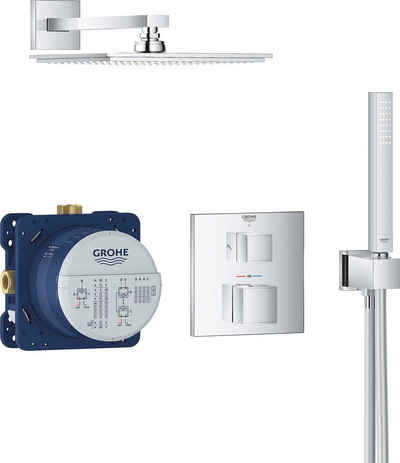 Grohe Duschsystem Grohtherm Cube, 1 Strahlart(en), Packung, mit langlebieger und scheinender Oberfläche