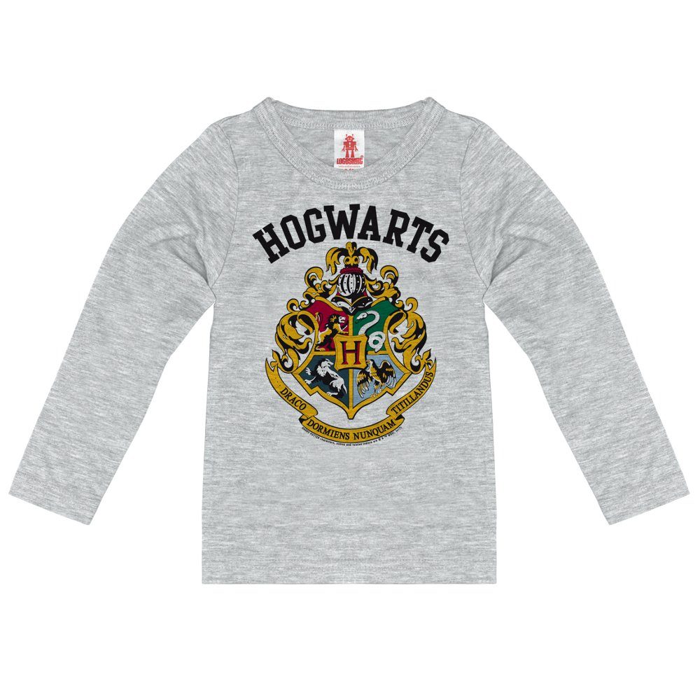 LOGOSHIRT Langarmshirt Hogwarts detailliertem mit Print