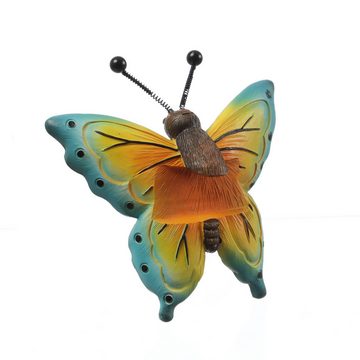 MARELIDA Tierfigur Blumentopfhänger Schmetterling Dekofigur Topfhänger Gartenfigur 11cm (1 St)