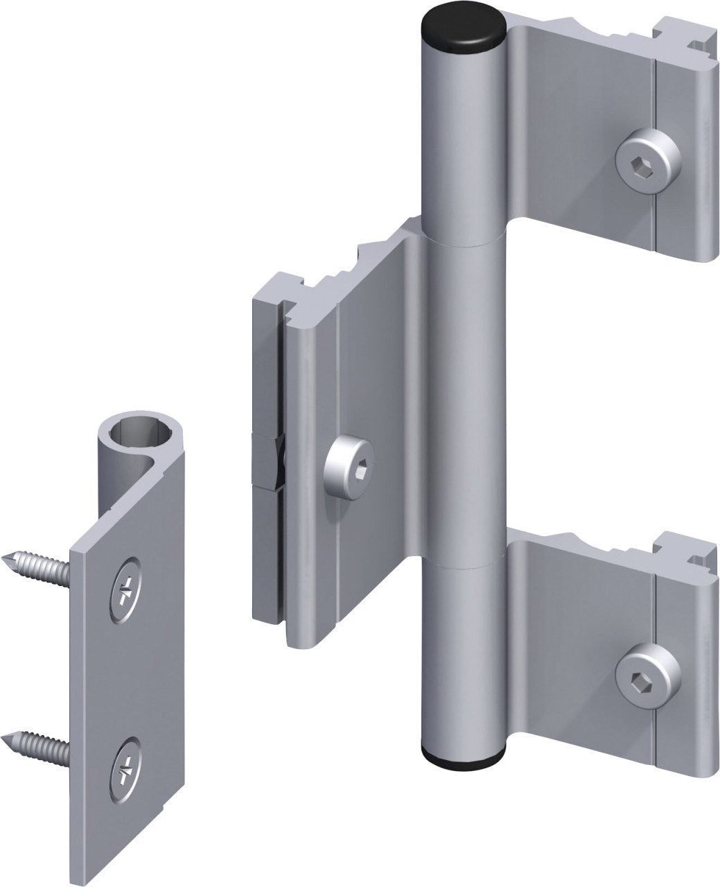 alfer Abdeckprofil coaxis®-Scharnier 115 mm 115 mm Aluminium roh