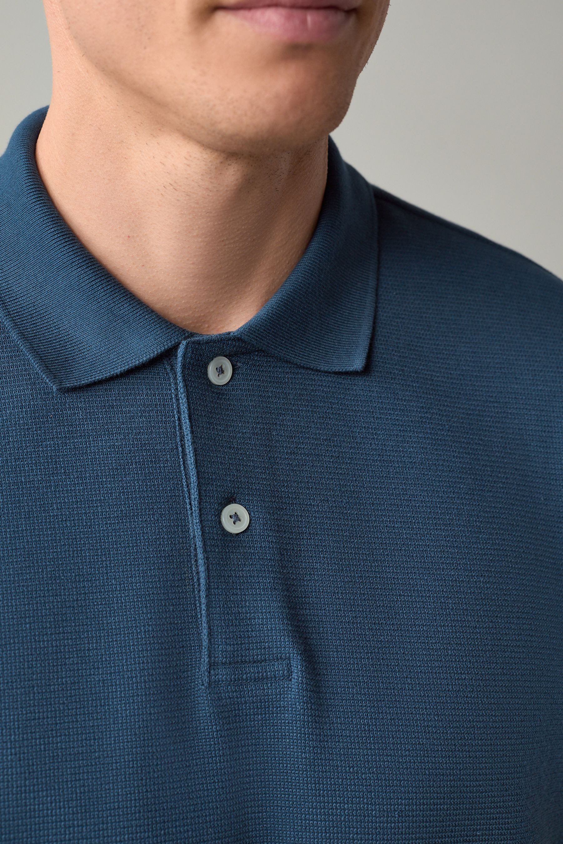 Next Poloshirt Elegantes strukturiertes Polohemd (1-tlg)