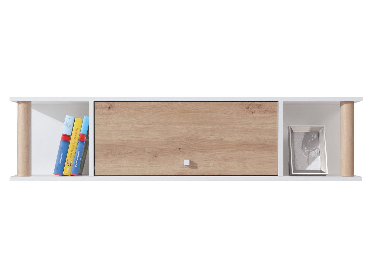 Beautysofa Hängeregal FIGO mit 1 Tür und 2 offenen, Modernes Kinderzimmer Regal, Breite: 125 cm