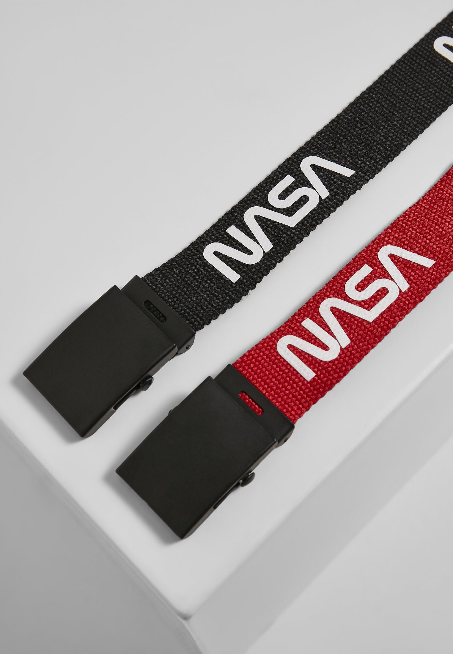 MisterTee Hüftgürtel Accessoires 2-Pack black-red NASA long Belt extra
