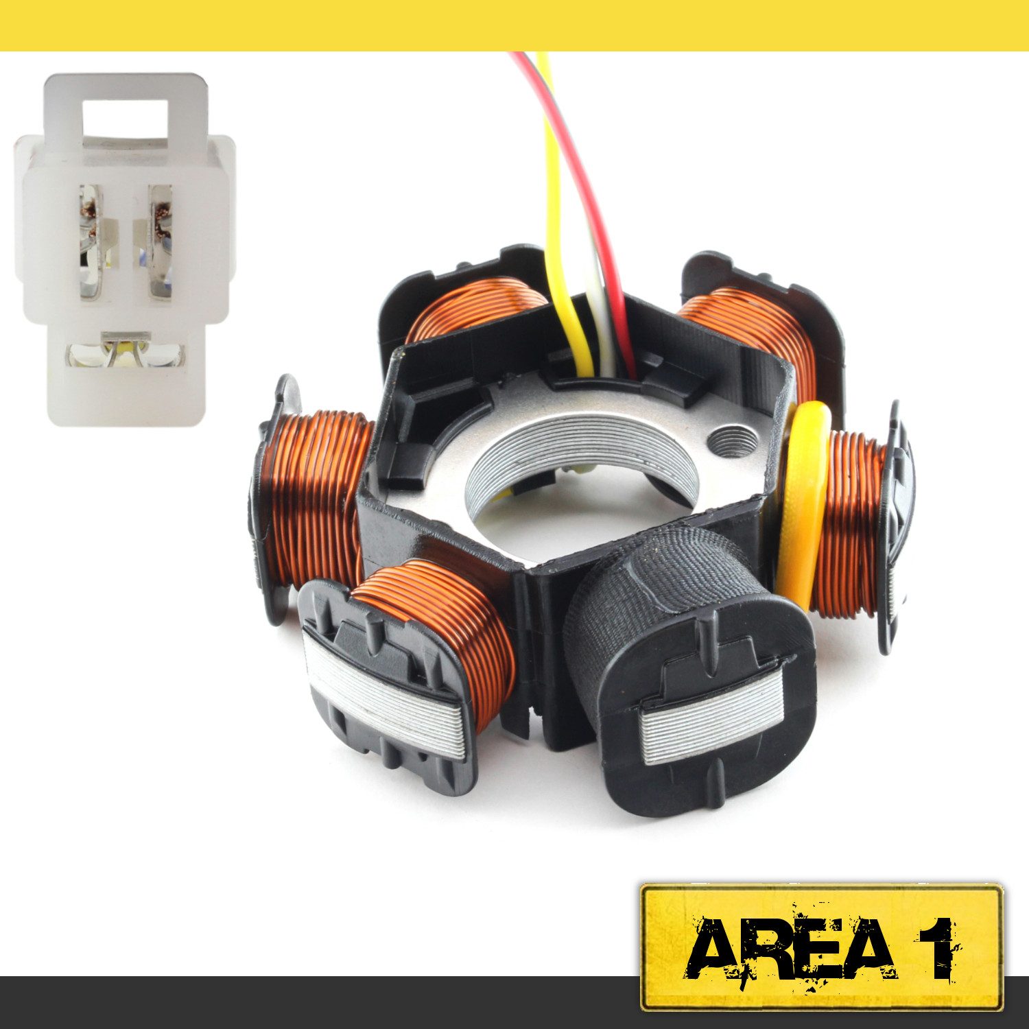 Area1 Lichtmaschinenregler Ersatz Lichtmaschine Stator für 50ccm stehende Peugeot Motoren, Kompatibel mit Speedfight 1+2, TKR Vivacity Zenith Elyseo Limbo