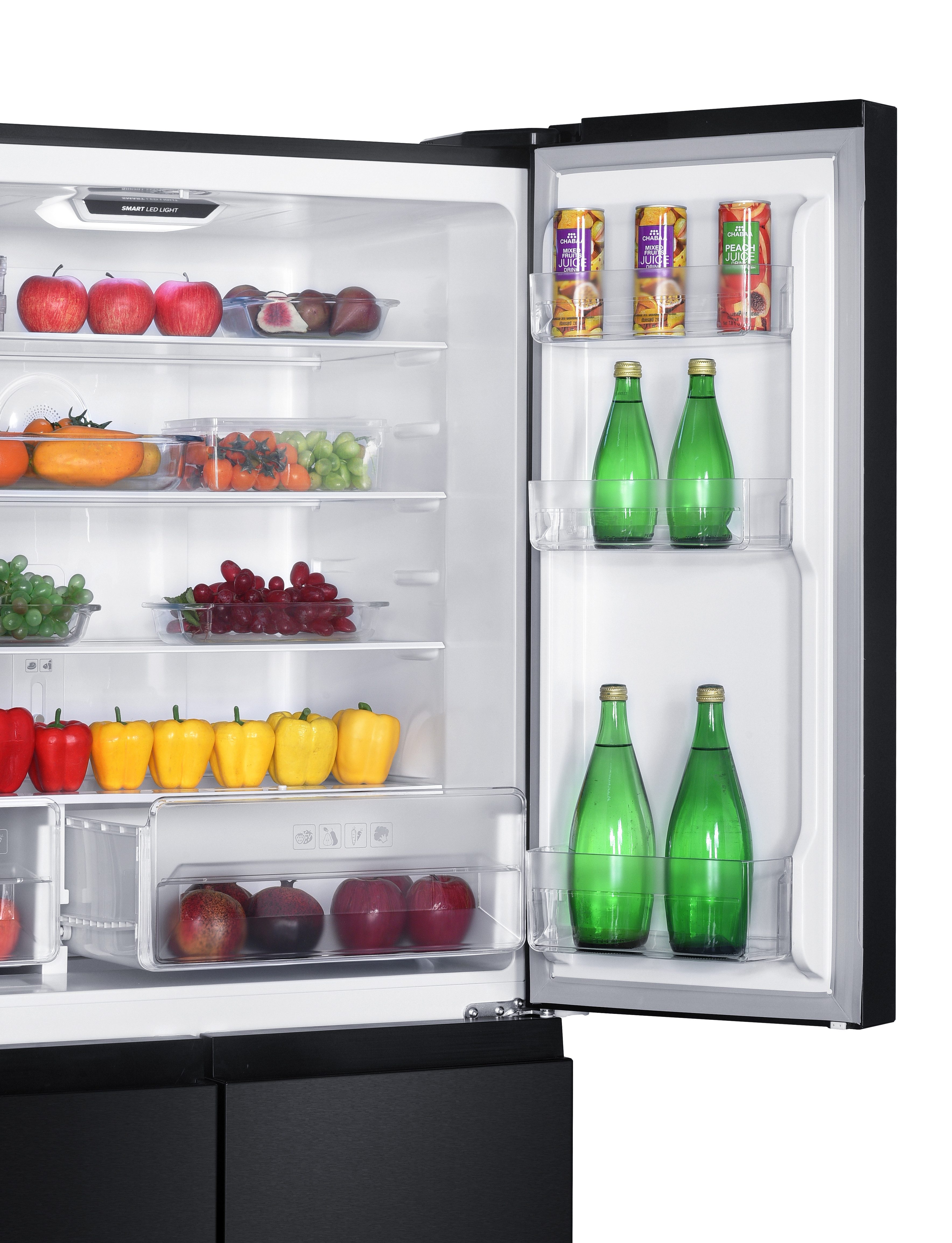 Hanseatic Multi Door HCDC18080CWDBI, 180 cm hoch, 79 cm breit, NoFrost, Wasserspender, Display