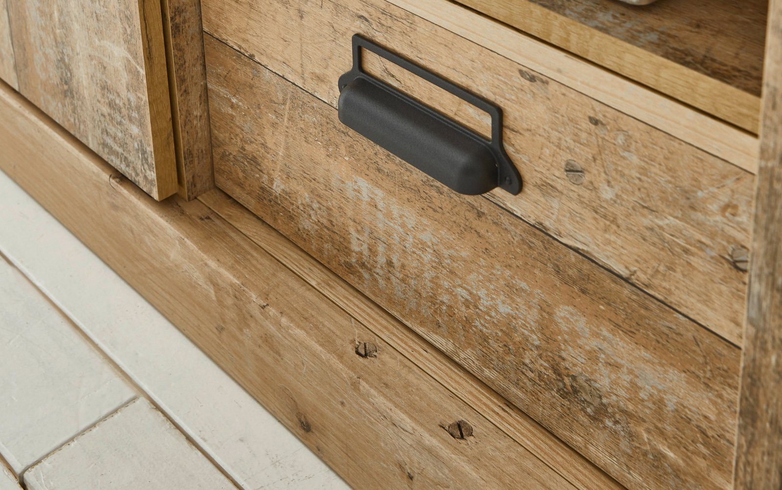 (Küchenschrank 90 mit Soft-Close cm) IMV Hängeschrank Stove Used Wood, x in 50