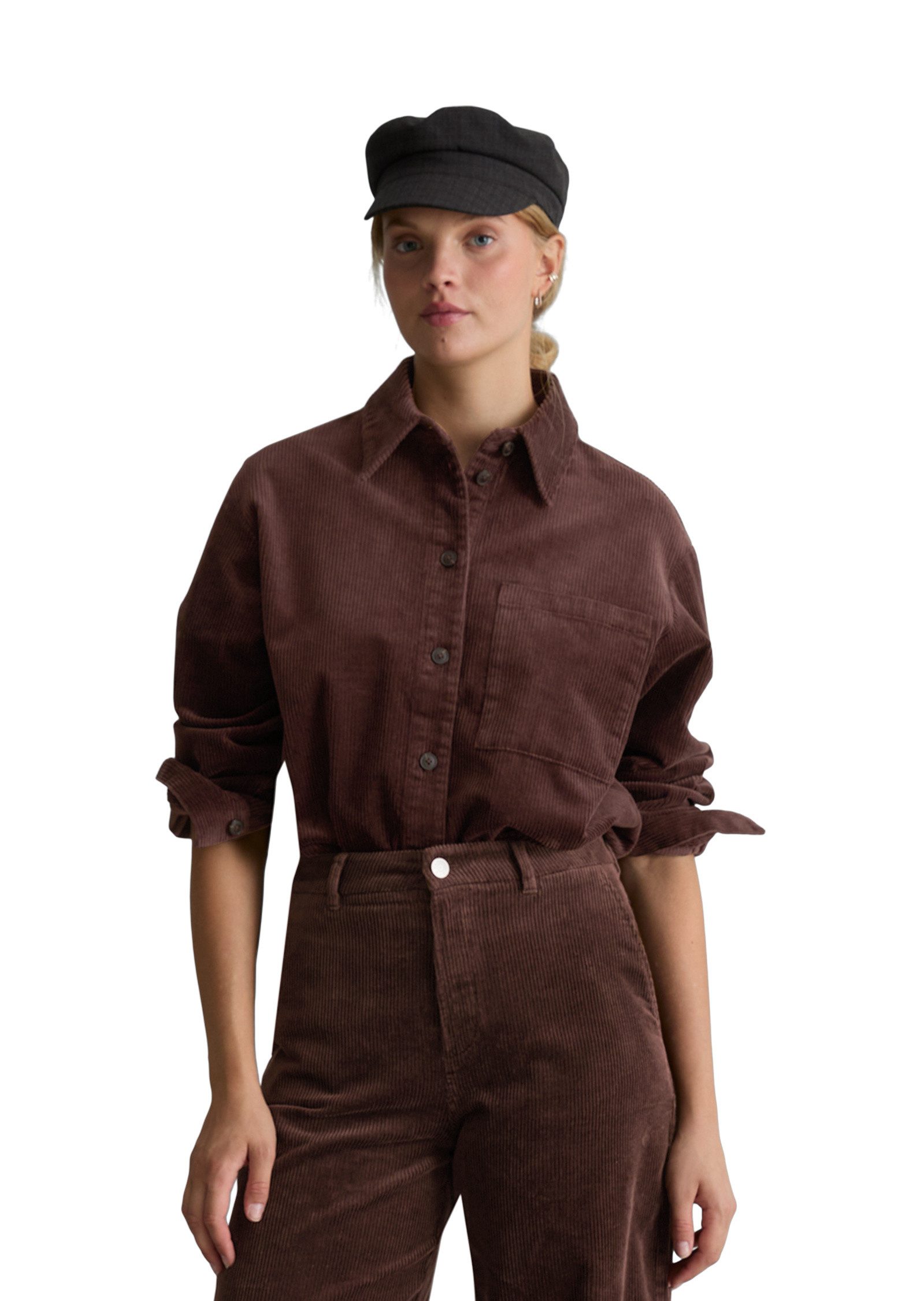 Marc O'Polo DENIM Langarmbluse aus Baumwoll-Stretch