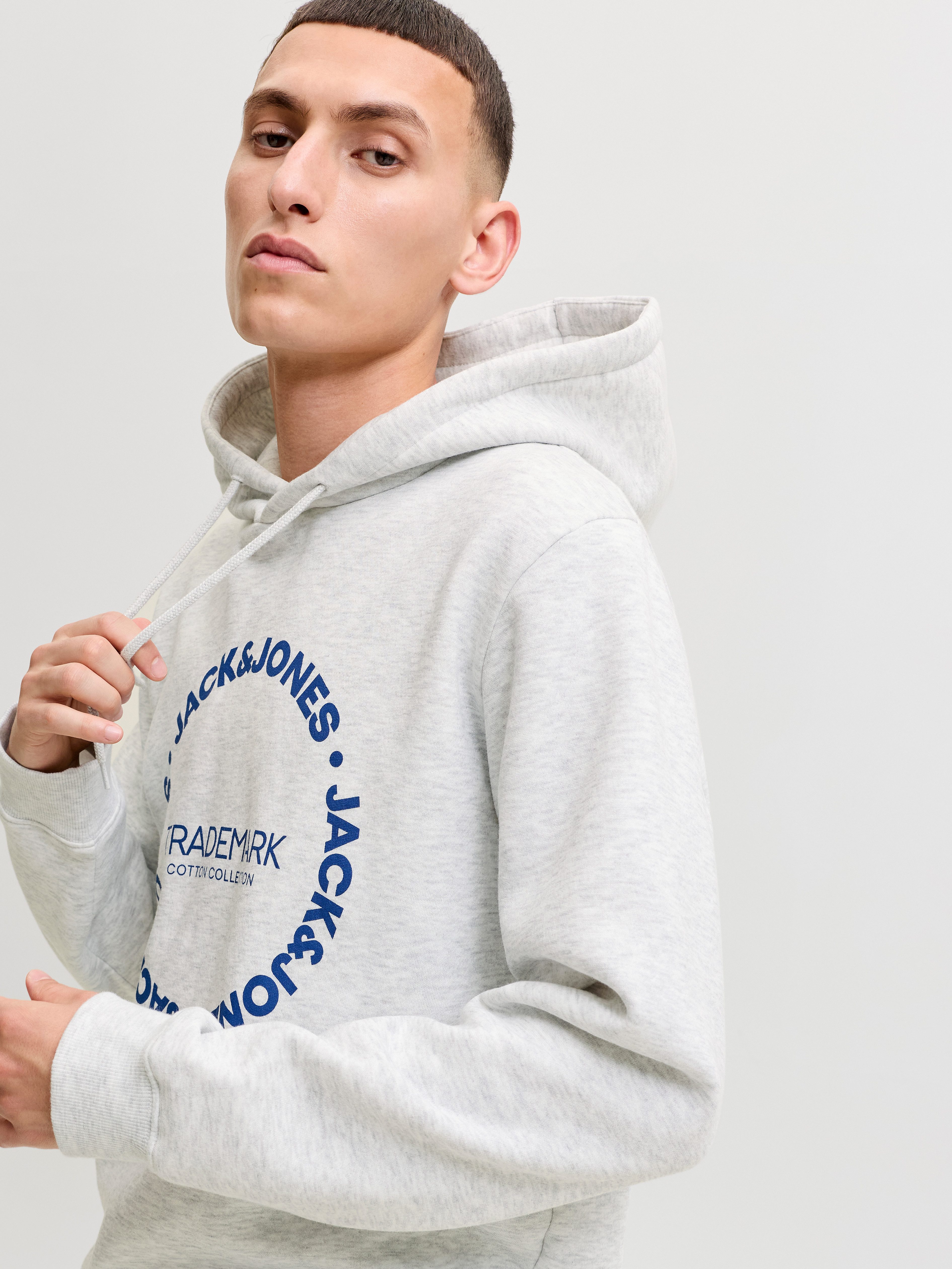 Jack & Jones Kapuzensweatshirt JJBENSON SWEAT HOOD Materialmix, regular fit – Bild 3 von 5
