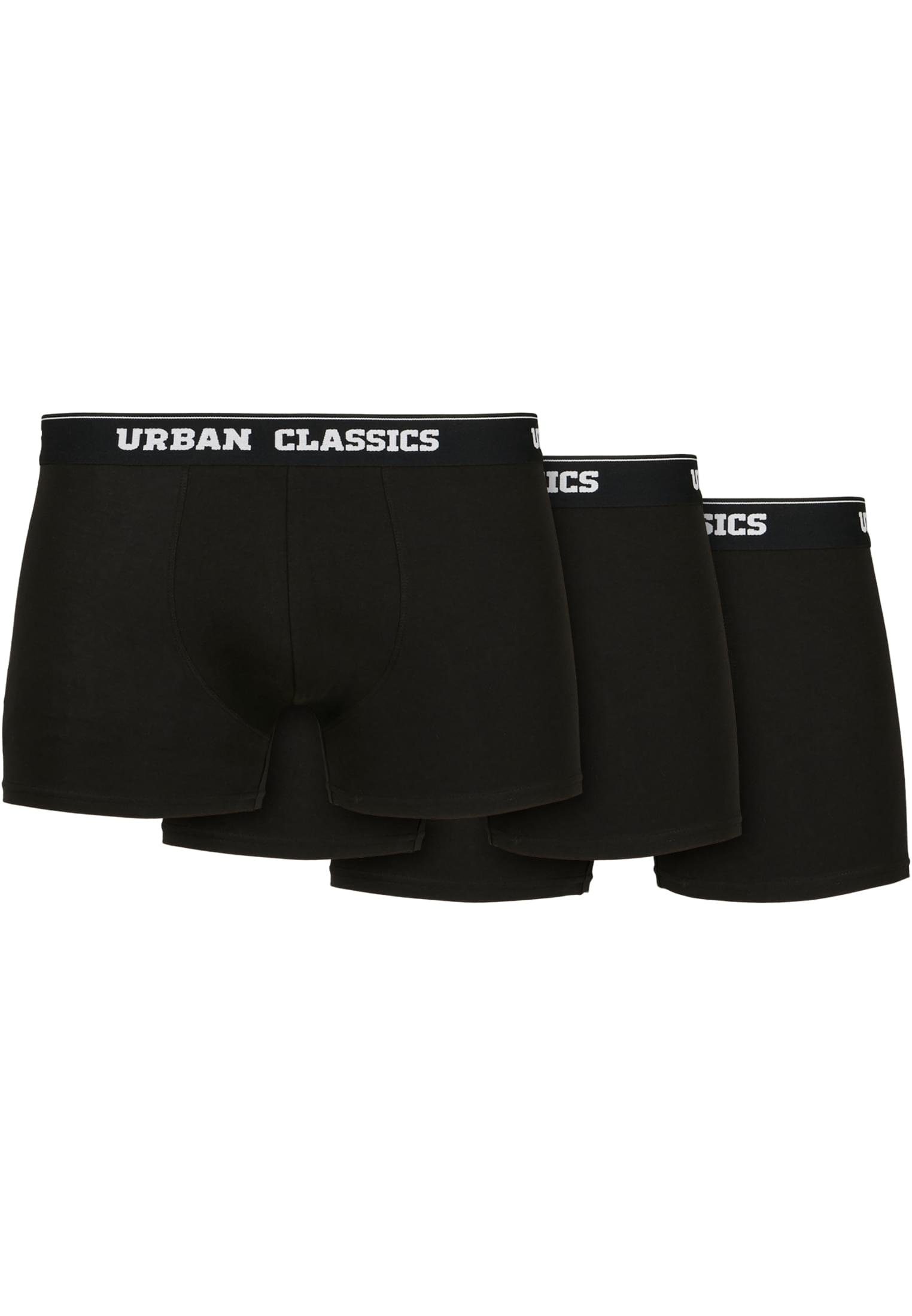 URBAN CLASSICS Boxershorts Herren Organic Boxer Shorts 3-Pack (1-St) black