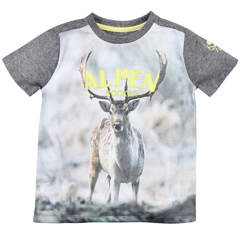 BONDI T-Shirt BONDI Anthra-melan 'Hirsch' Anthra-Melange Jungen 29904, T-Shirt