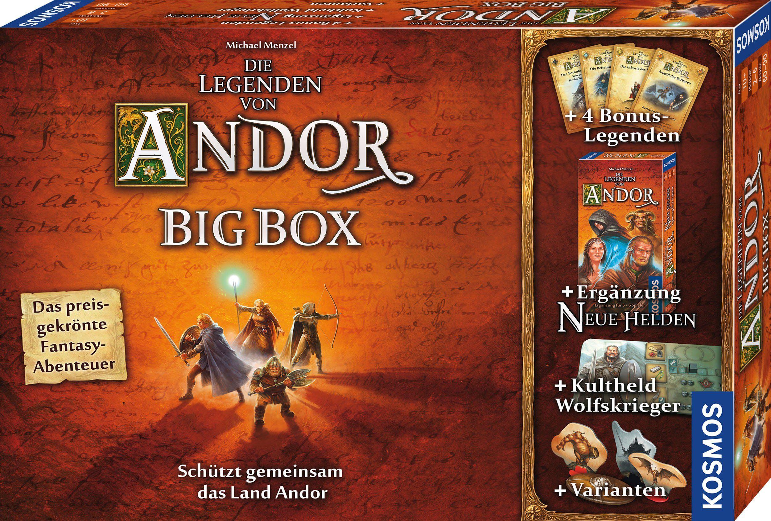 Kosmos Spiel, Familienspiel Die Legenden von Andor - Big Box