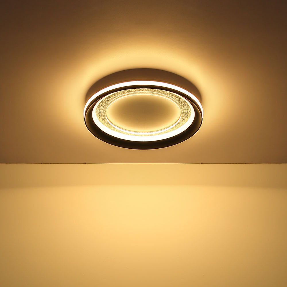 D Deckenleuchte, Globo LED Crystal-Sand-Effekt Wohnzimmerlampe Deckenleuchte LED Deckenlampe 30