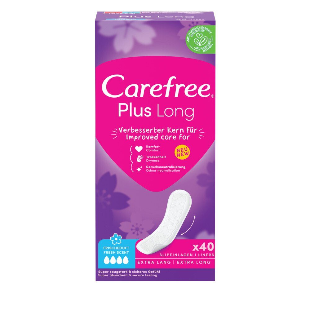 CAREFREE Slip-Einlage Plus Long Frischeduft - 40 St.