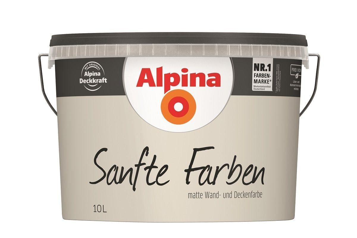 Alpina Wandfarbe Alpina Sanfte Farben Wandfarbe 10 L kiesel – Bild 2 von 2