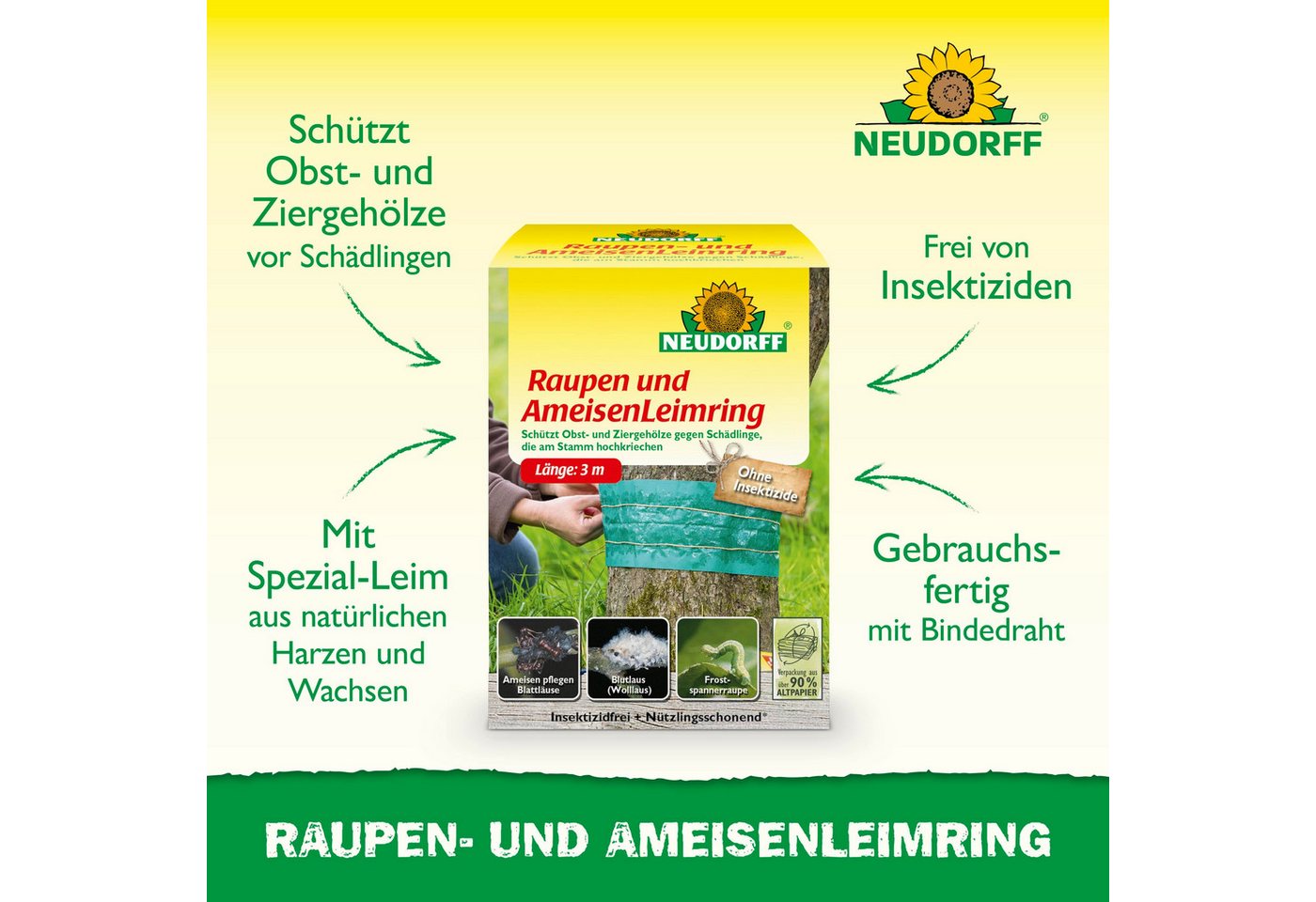 Thumbnail - Neudorff Klebefalle Raupen-und AmeisenLeimring 3 m