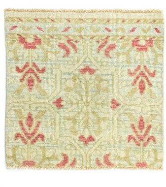 Wollteppich Designer Teppich handgeknüpft beige, morgenland, quadratisch, Höhe: 6 mm, handgeknüpft