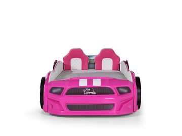 Möbel-Lux Kinderbett Must Rider, Kinderbett Must Rider in Pink mit Sitzen