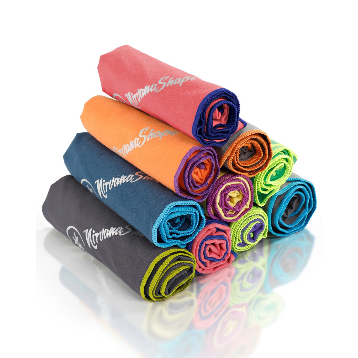NirvanaShape Sporthandtuch Mikrofaser Handtuch, Badehandtuch, Reisehandtuch, Sporthandtuch, saugfähig, leicht, schnelltrocknend, für Reisen, Fitness, Yoga, Sauna