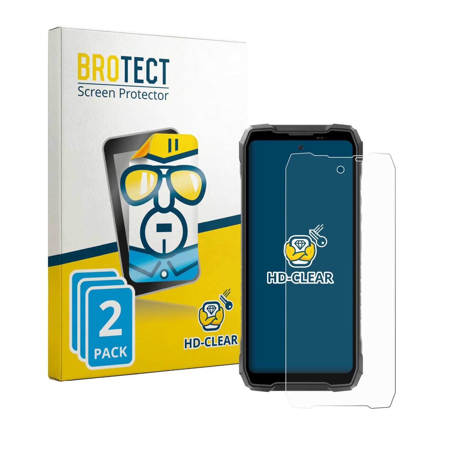 BROTECT Displayschutzfolie Schutzfolie für Blackview Rock 5, 2 Stück, Displayschutz Schutz Folie Klar Transparent