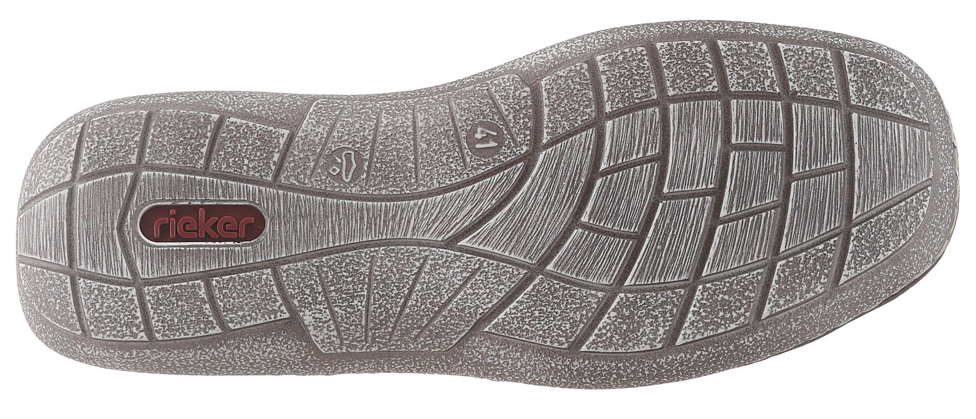 Rieker Schnürschuh mit seitlichem Reißverschluss, Freizeitschuh, Halbschuh, Schnürschuh
