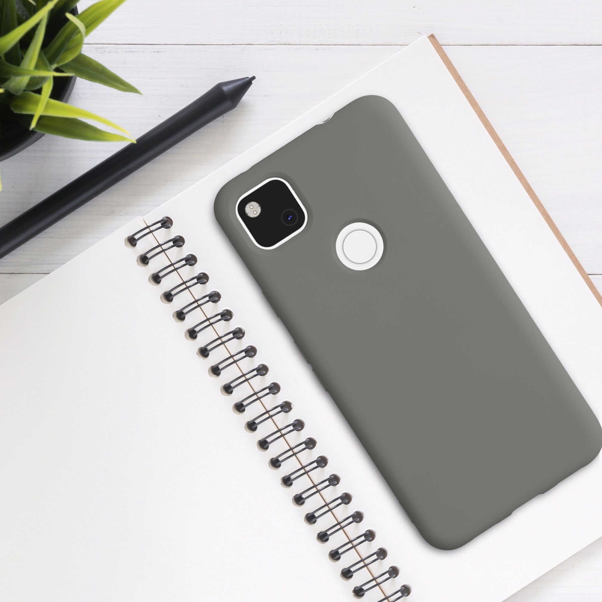 kwmobile Handyhülle Slim Case für Google Pixel 4a, Hülle Silikon Handy - Handyhülle gummiert