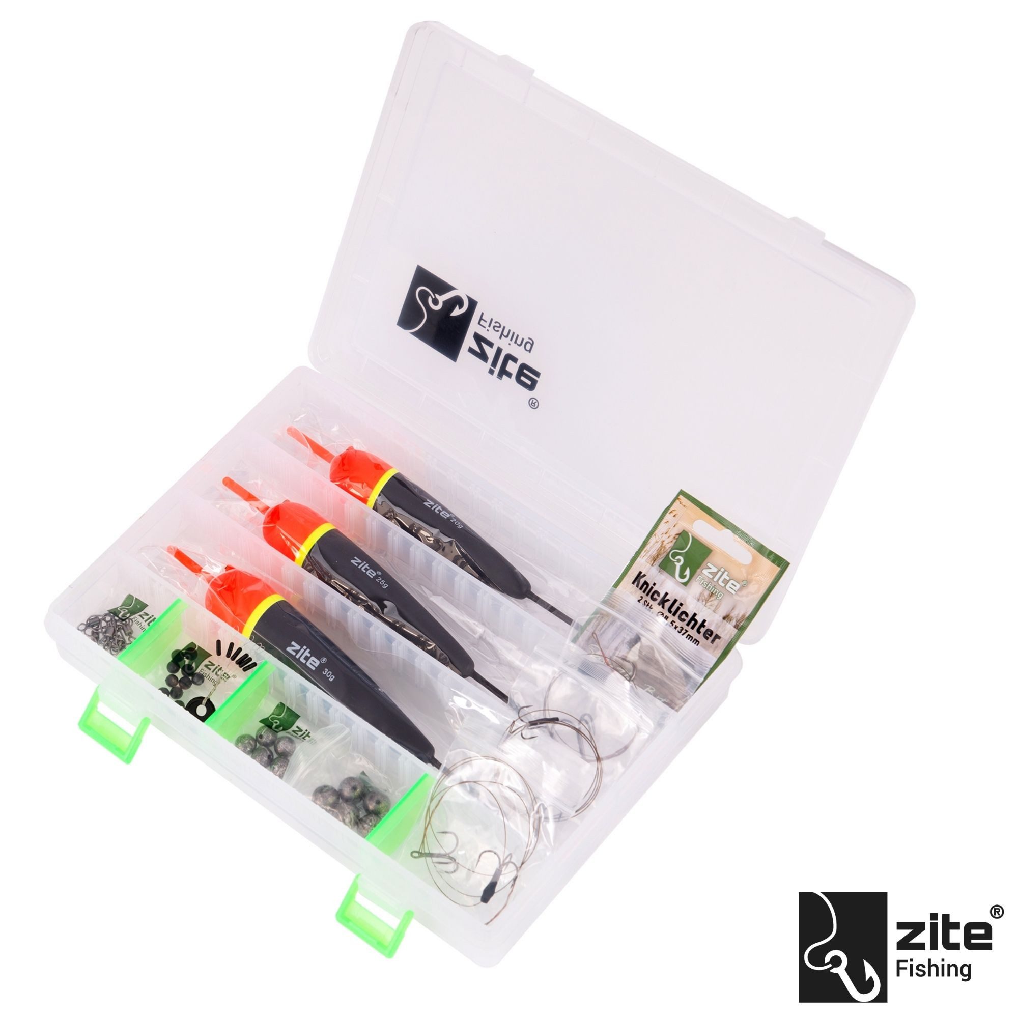 Zite Knicklichtpose Deadbait Hechtposen Set Durchlaufposen mit Köderfisch System & mehr