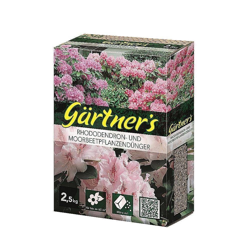Gärtner's Gartendünger Rhododendrondünger 2,5kg Moorbeetpflanzendünger Azaleendünger